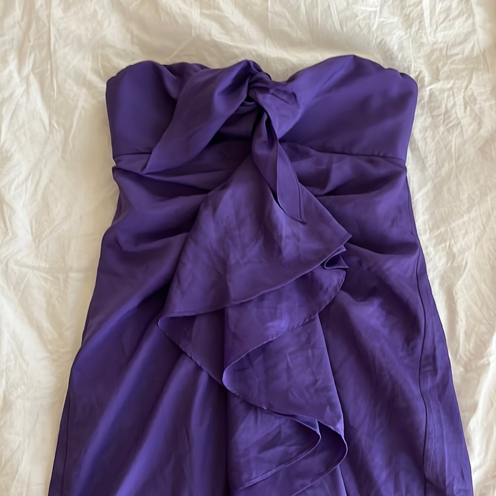 Purple BCBG strapless dress